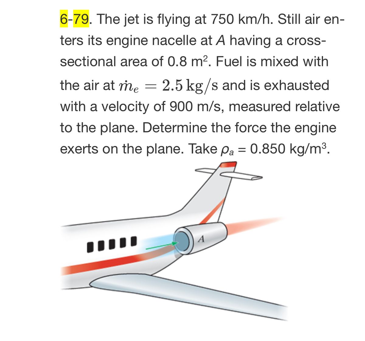 Answered: 6-79. The jet is flying at 750 km/h.… | bartleby