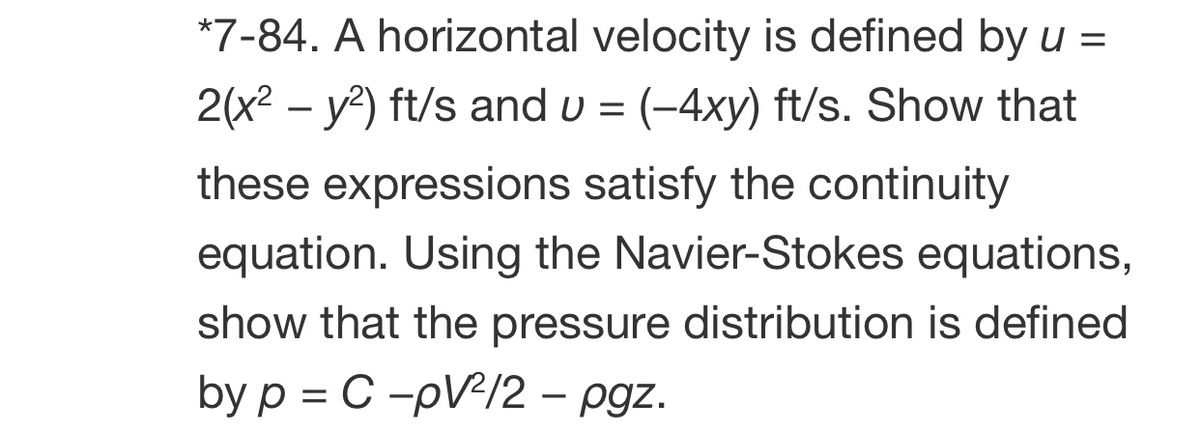 Answered: *7-84. A horizontal velocity is defined… | bartleby