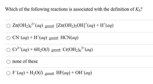 Answered Which Of The Following Reactions Is Bartleby