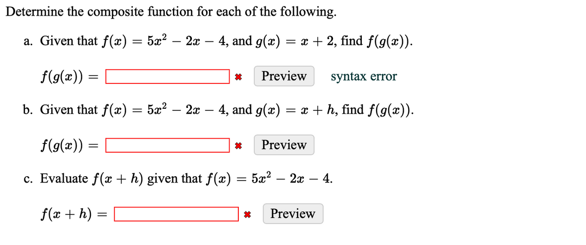 Answered A Given That F X 5x² 2x 4 And… Bartleby