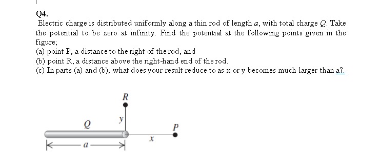 Answered: Q4. Electric charge is distributed… | bartleby