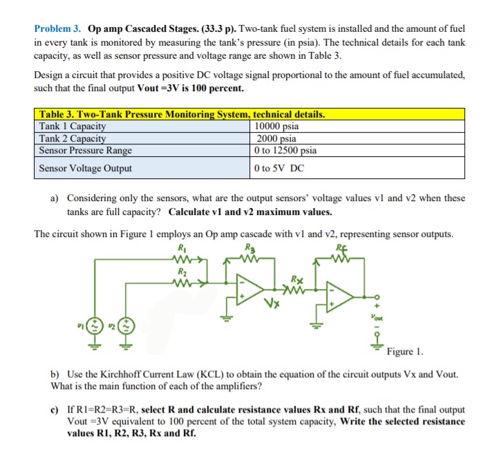 Answered Problem 3 Op Amp Cascaded Stages Bartleby