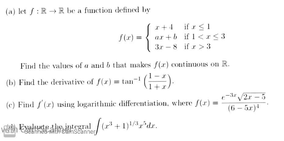 Answered: let f : R → R be a function defined by… | bartleby