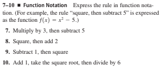 Answered 7 10 Function Notation Express The Bartleby