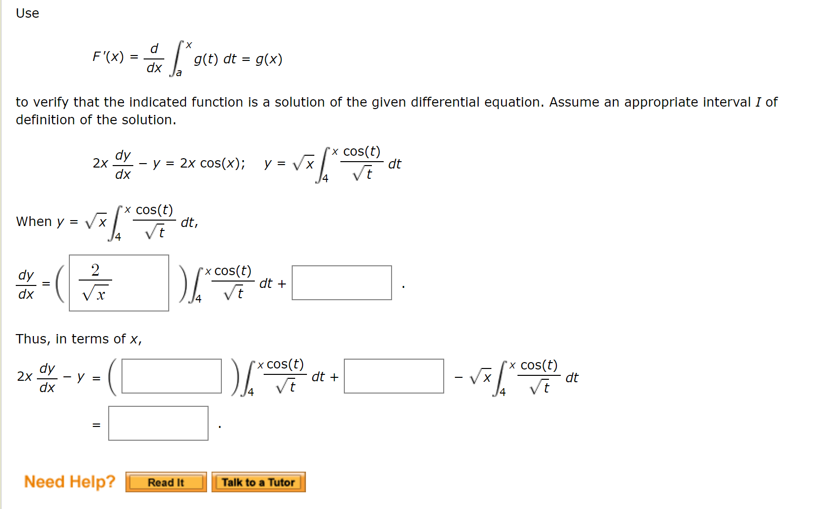 Answered Use H F X G T Dt G X Dx To Bartleby