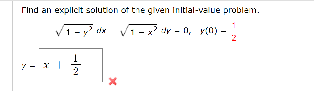 Answered: Find an explicit solution of the given… | bartleby