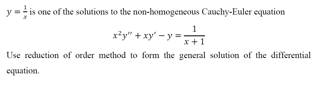 Answered: y = - is one of the solutions to the… | bartleby