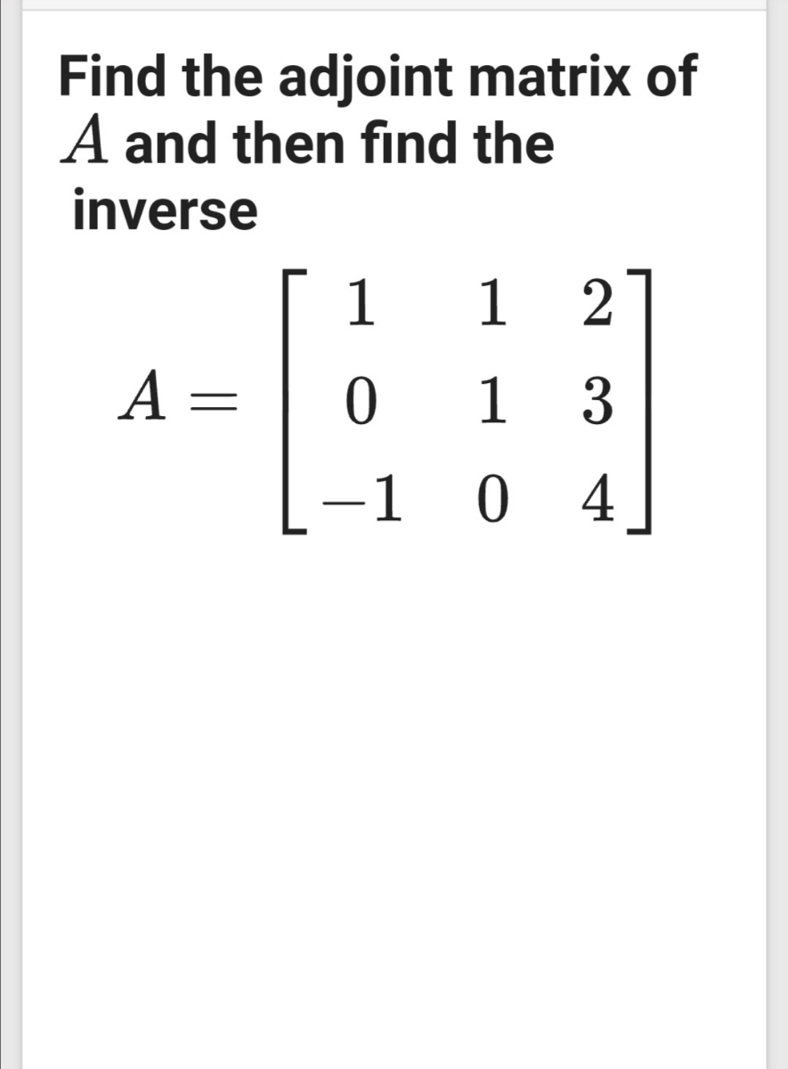 matrix adjoint operator example