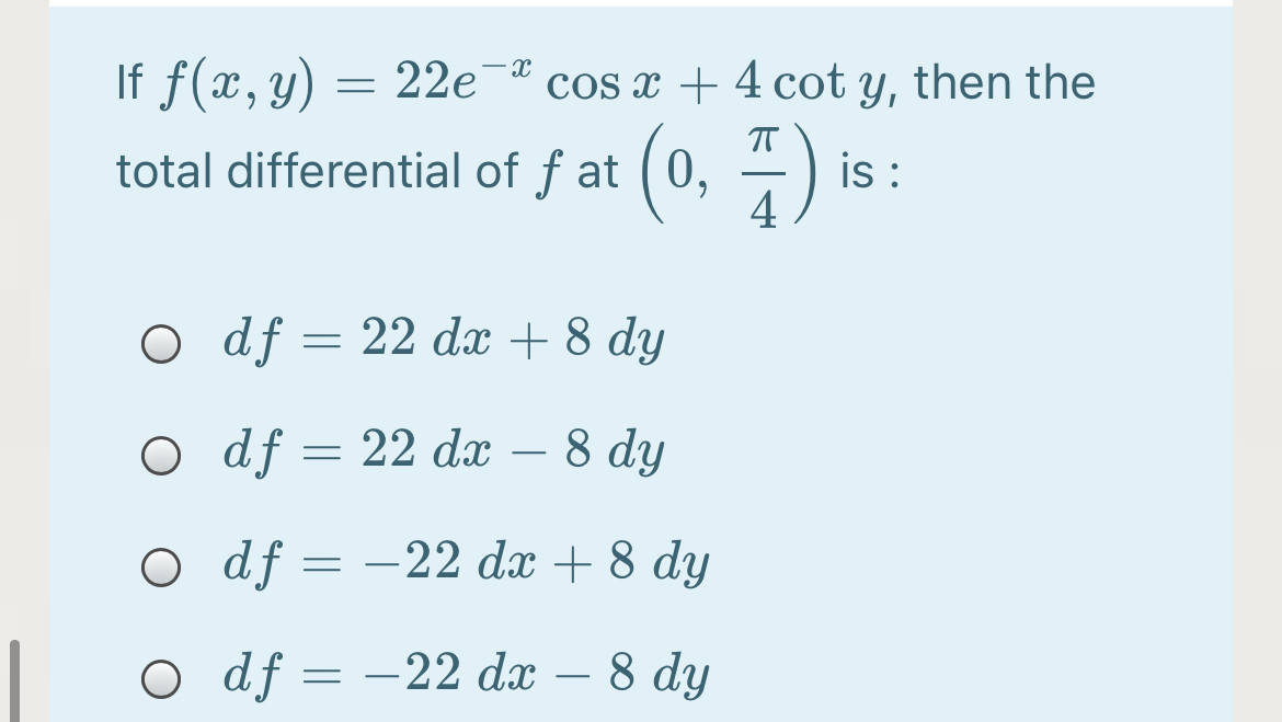 Answered If F X Y 22e ª Cos X 4 Cot Y Bartleby