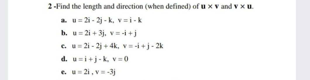 Answered A U 2i 2j K V I K B U 2i Bartleby