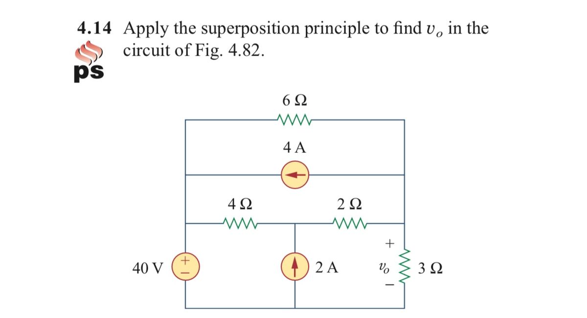 Answered: 4.14 Apply the superposition principle… | bartleby