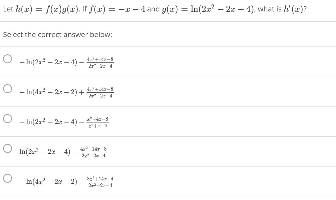 Answered Let H X F X G X If F X X 4 Bartleby