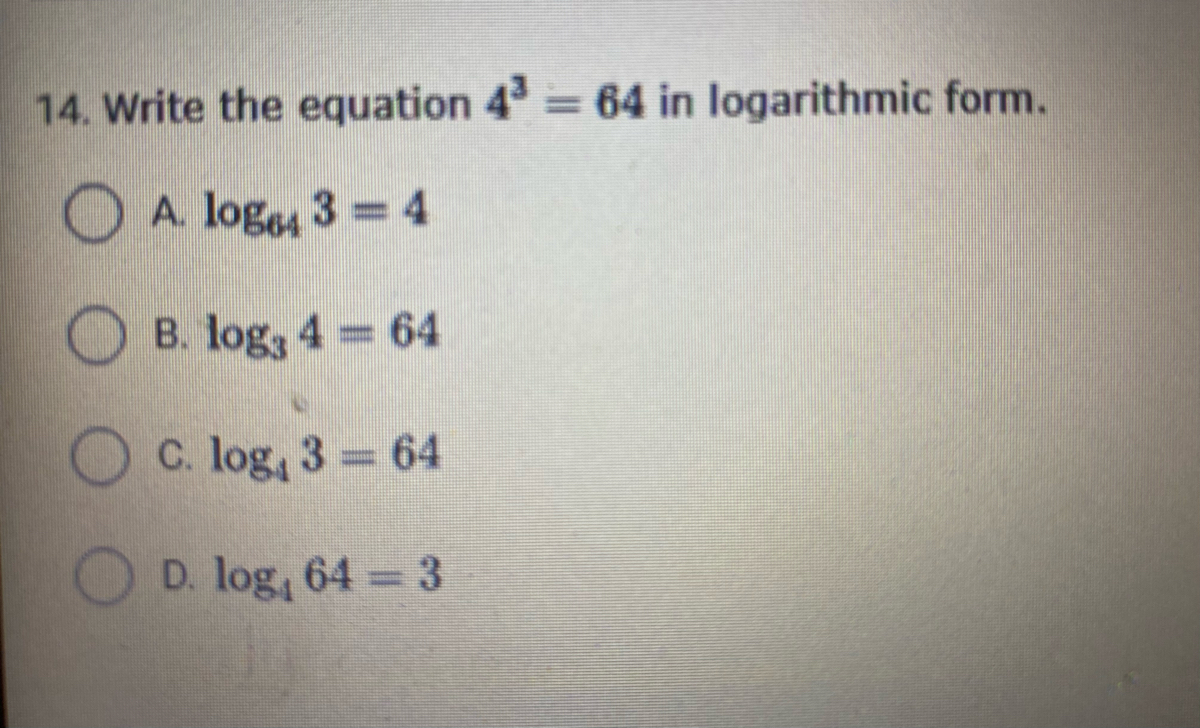 Answered 14 Write The Equation 4 64 In Bartleby