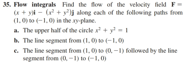 Answered 35 Flow Integrals Find The Flow Of The Bartleby