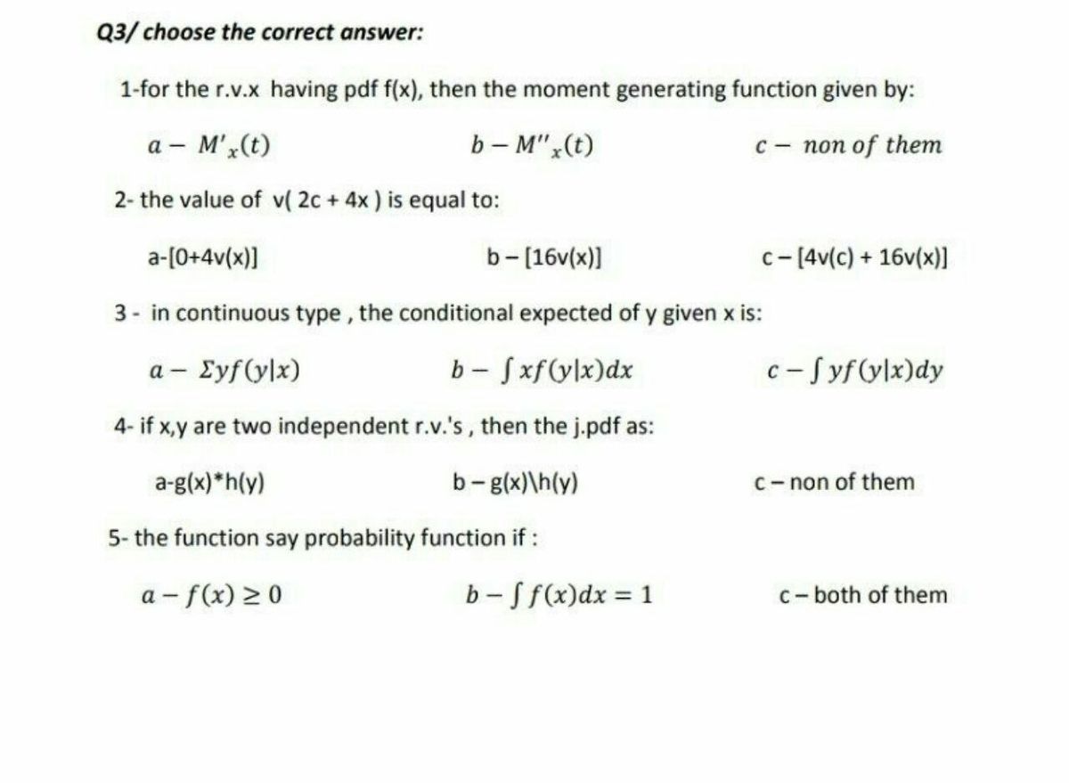 Answered Q3 Choose The Correct Answer 1 For Bartleby