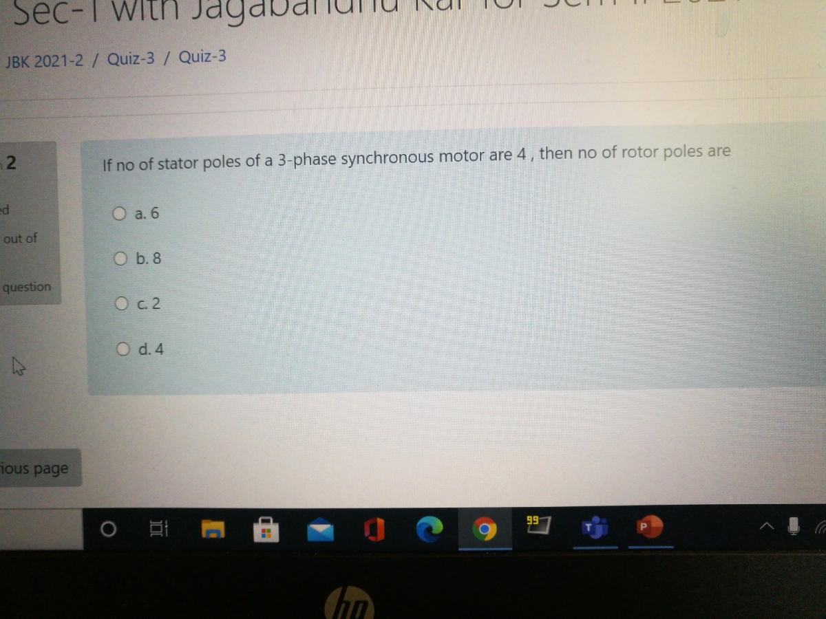 Answered If No Of Stator Poles Of A 3 Phase Bartleby