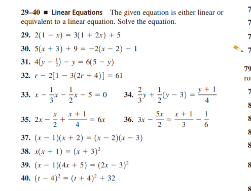 Answered 29 40 Linear Equations The Given Bartleby