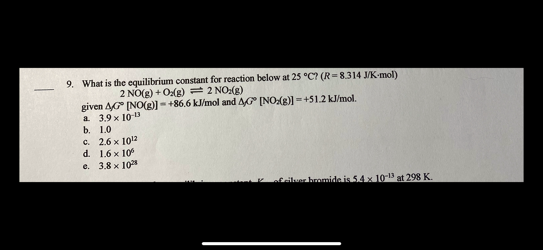 Answered 9 What Is The Equilibrium Constant For Bartleby