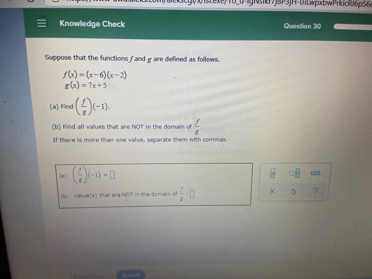 Answered Suppose That The Functions F And G Are Bartleby