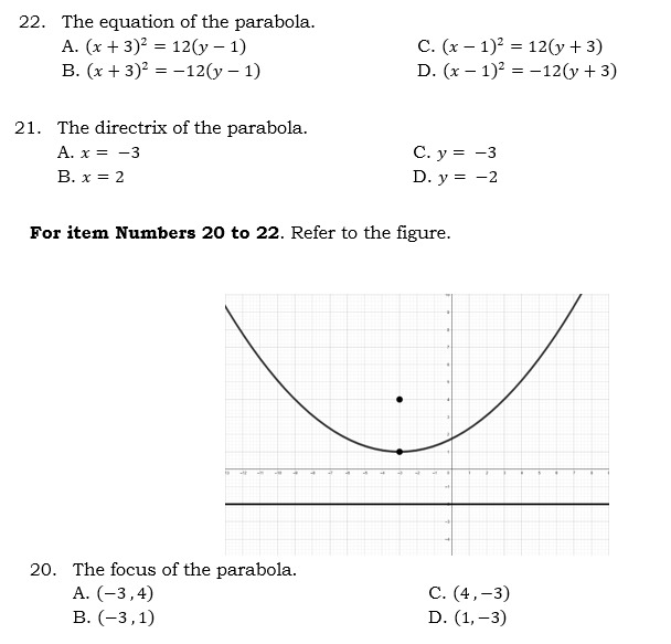 Answered 22 The Equation Of The Parabola A X Bartleby