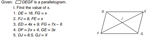 Answered Given Odegf Is A Parallelogram I Bartleby