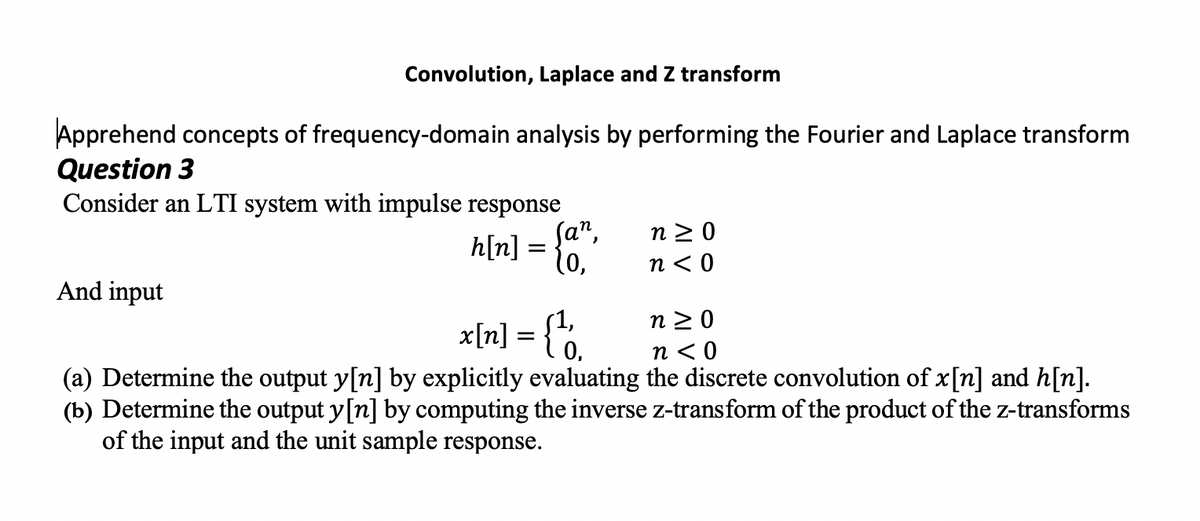 Answered Consider An Lti System With Impulse Bartleby