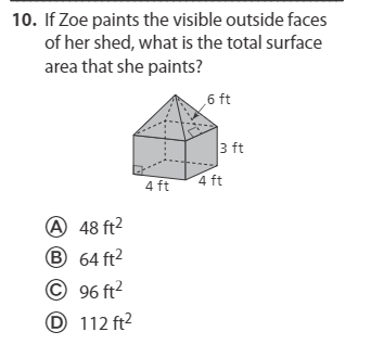 Answered: 10. If Zoe paints the visible outside… | bartleby