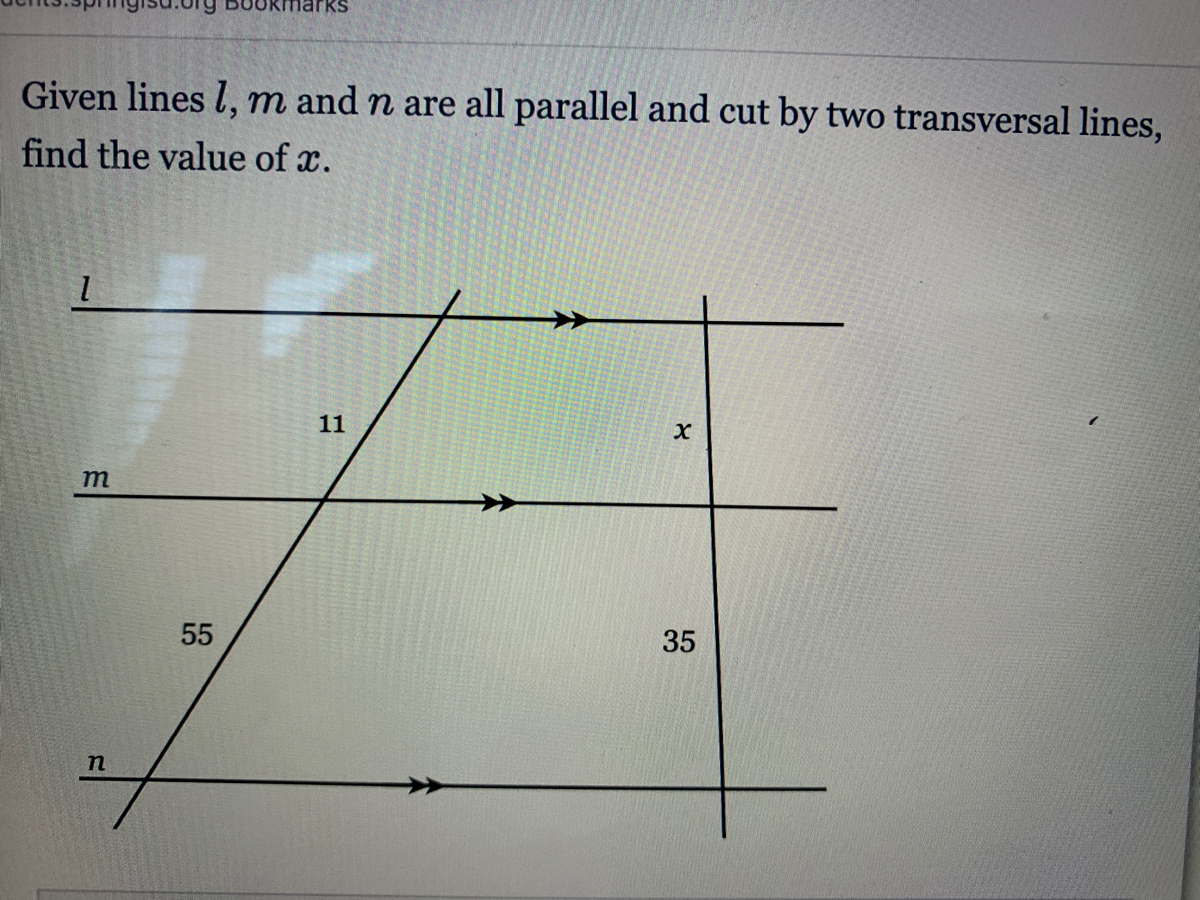 Answered Given Lines L M And N Are All Parallel Bartleby