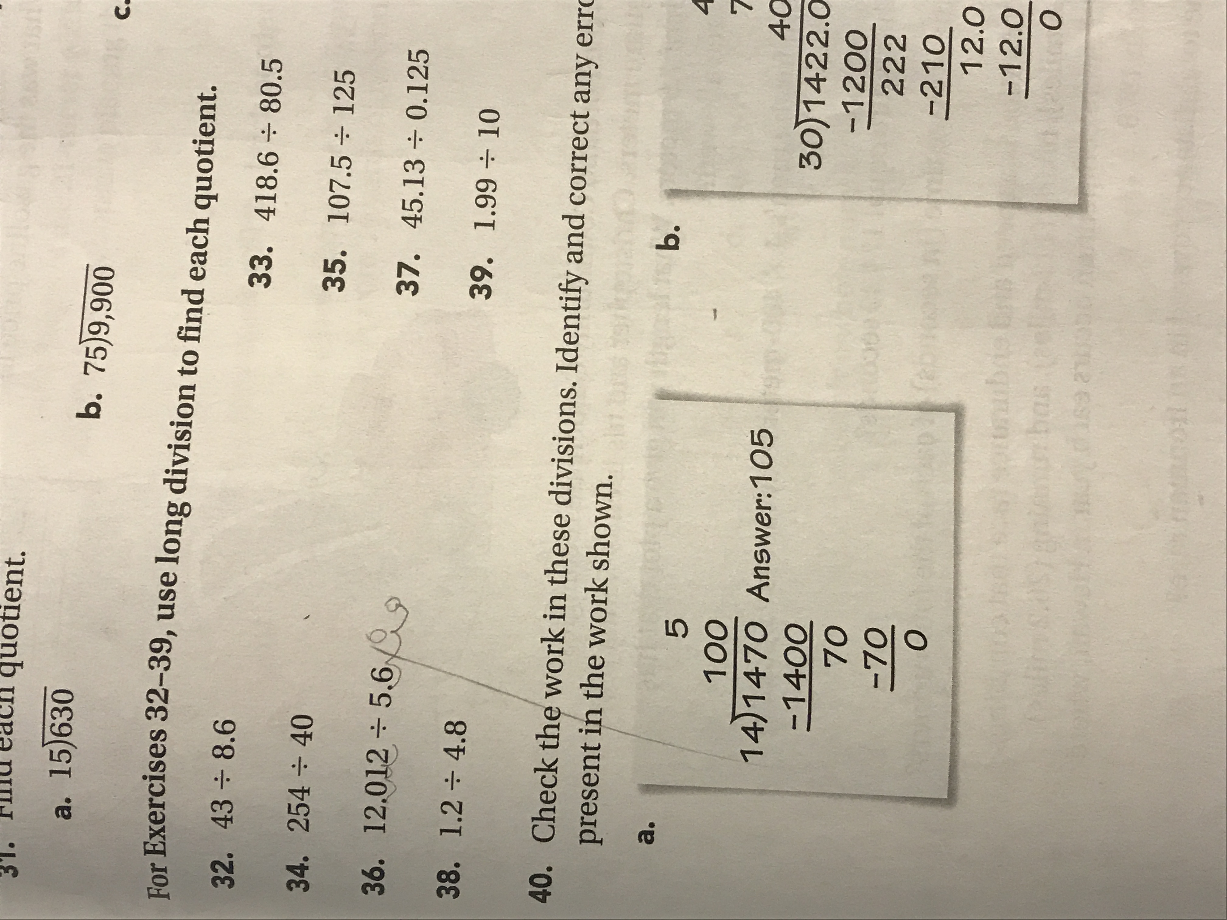 Answered For Exercises 32 39 Use Long Division Bartleby