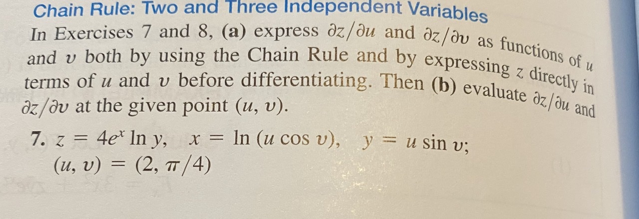 Answered As Functions Of U In Exercises 7 And 8 Bartleby