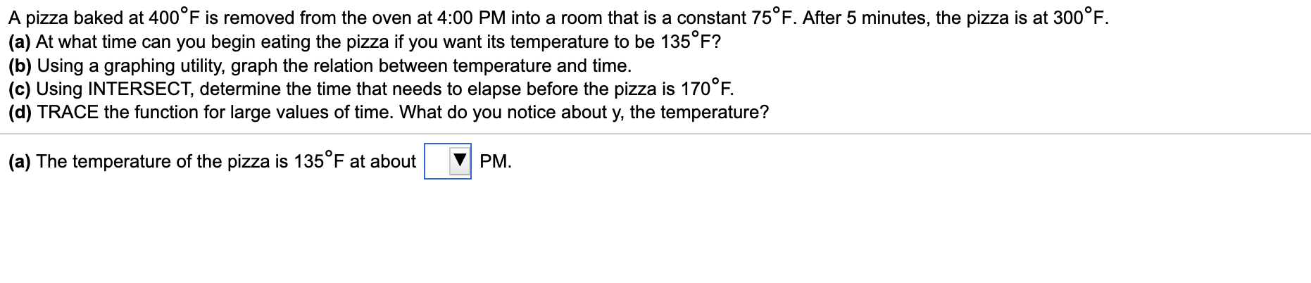 Answered A Pizza Baked At 400 F Is Removed From Bartleby