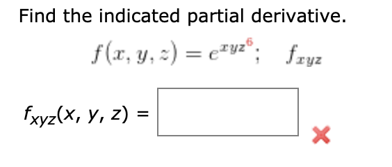 Answered Find The Indicated Partial Derivative Bartleby