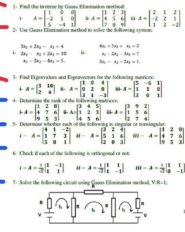 Answered 1 Find The Inverse By Gauss Bartleby