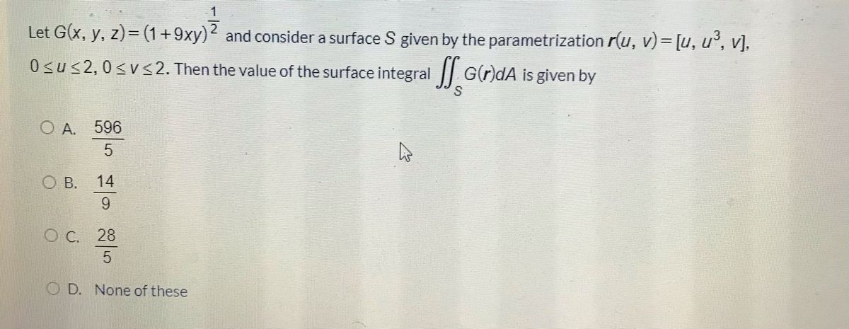 Answered Let G X Y Z 1 9xy 2 And Consider A Bartleby