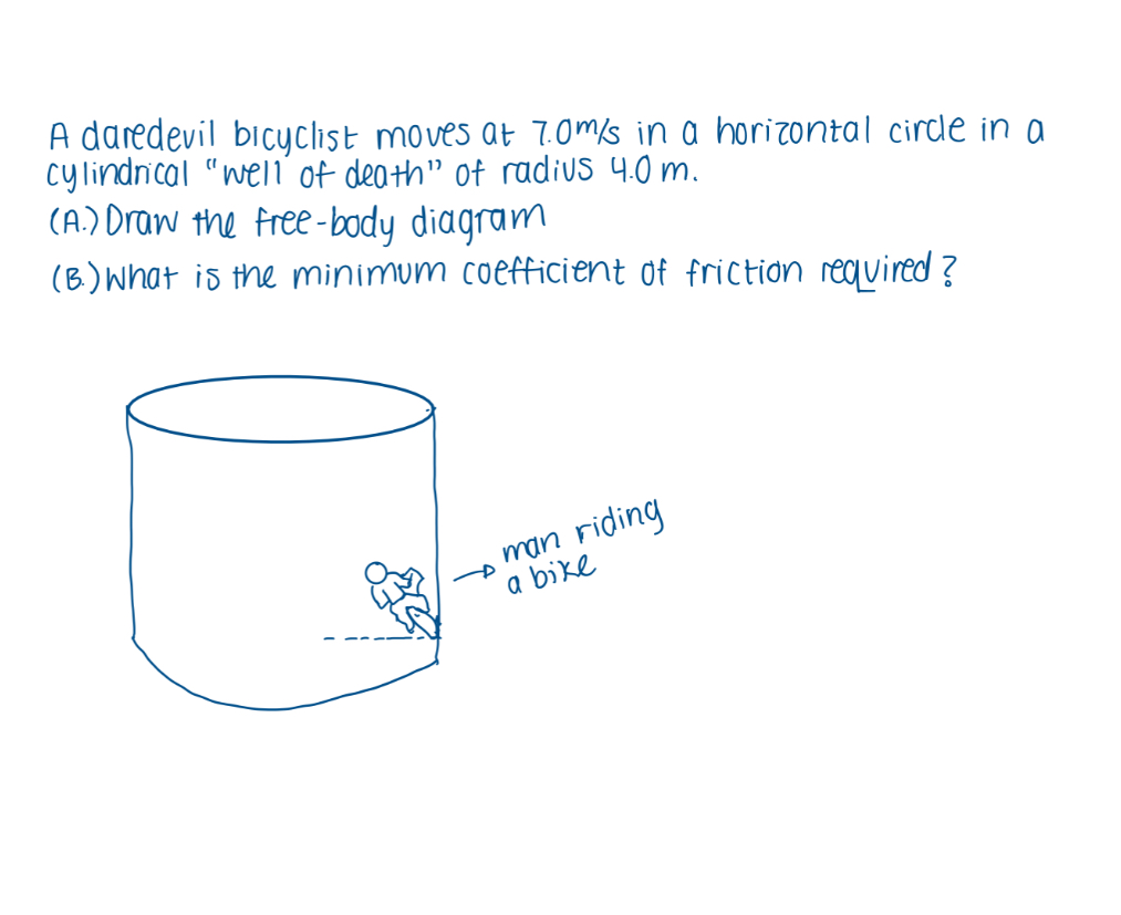 Answered A Daredevil Bicyclist Moves At 7 0m S Bartleby