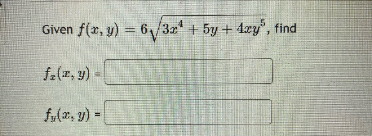 Answered Given F X Y 6 3x 5y 4xy Bartleby