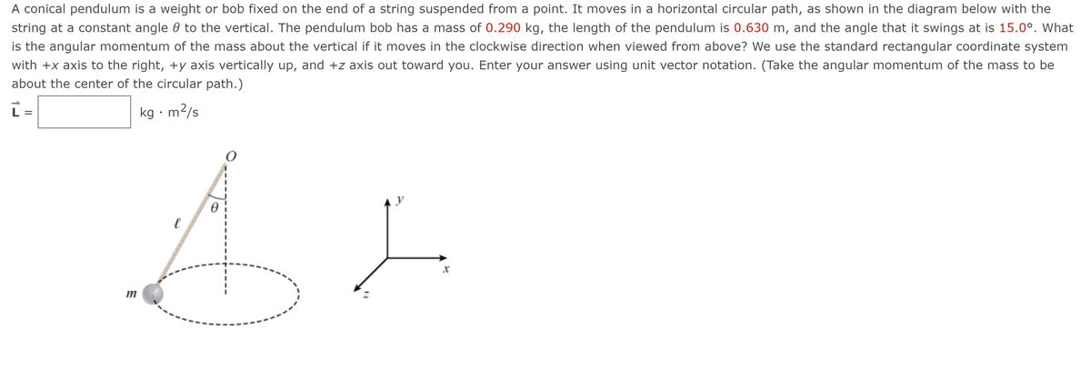 Answered: A conical pendulum is a weight or bob… | bartleby