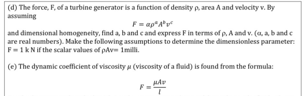 Answered D The Force F Of A Turbine Bartleby