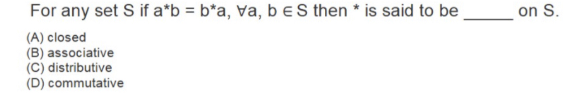 Answered: For Any Set S If A*b = B*a, Va, B E S… | Bartleby