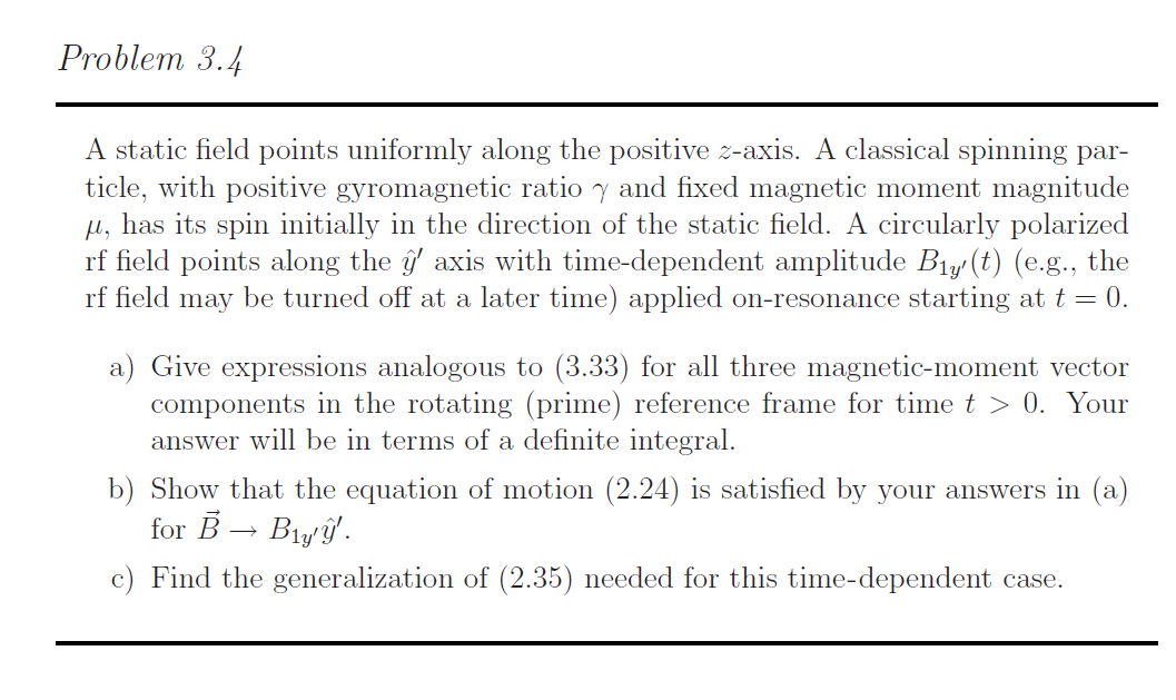 Answered Problem 3 4 A Static Field Points Bartleby