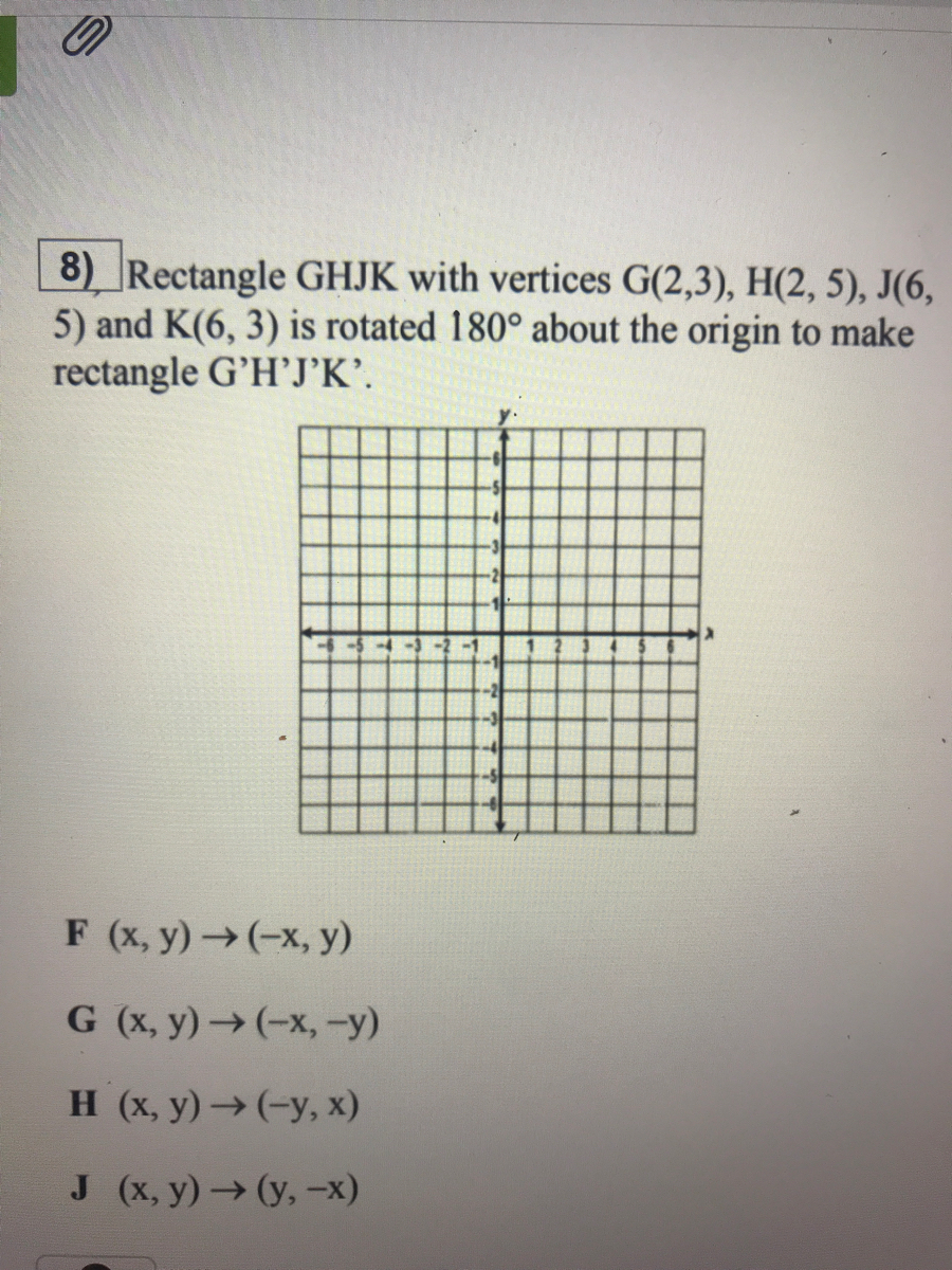 Answered 8 Rectangle Ghjk With Vertices G 2 3 Bartleby