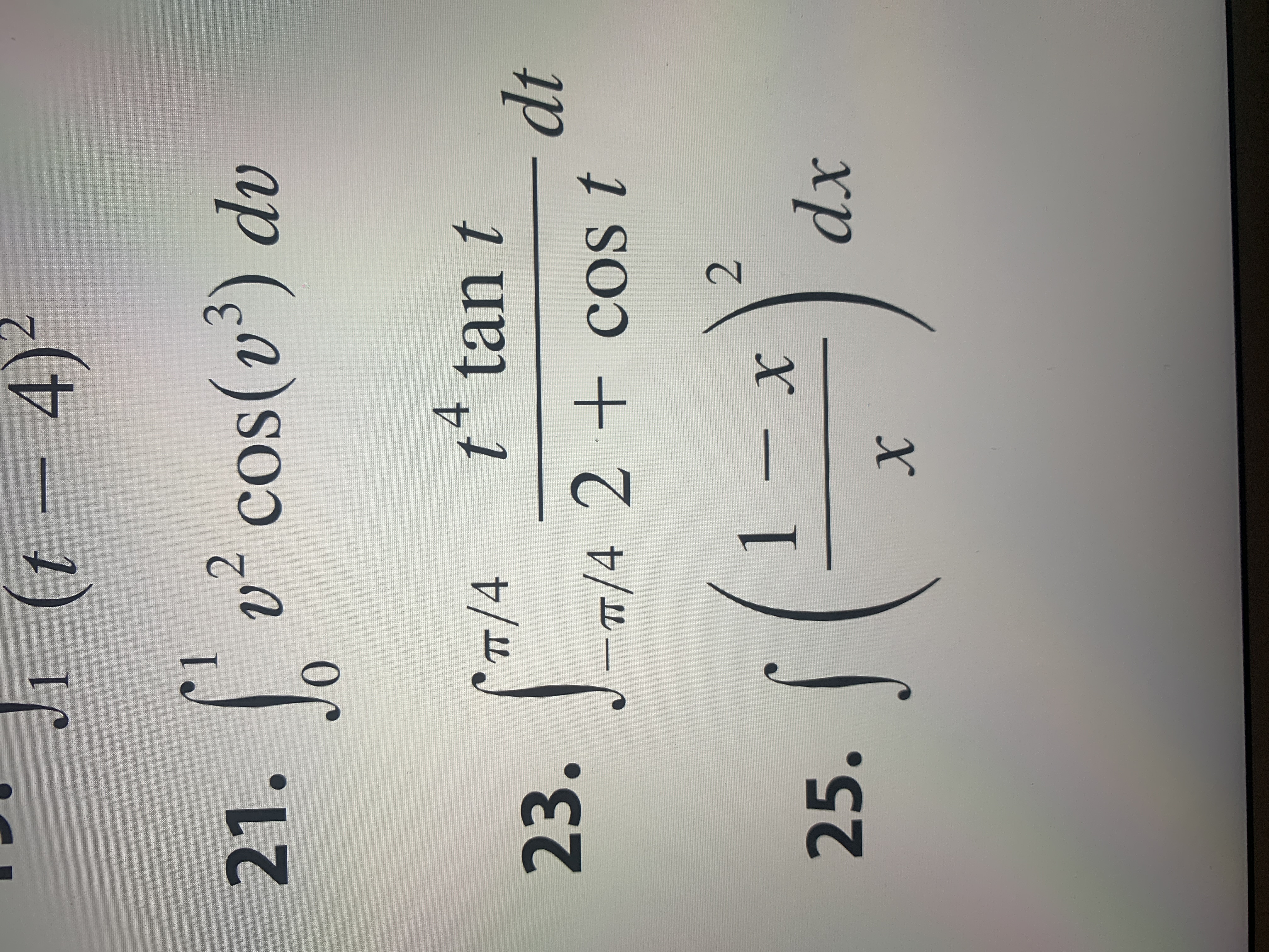 Answered Ji T 4 11 V2 Cos V3 Dv 21 Jo Cos T Bartleby