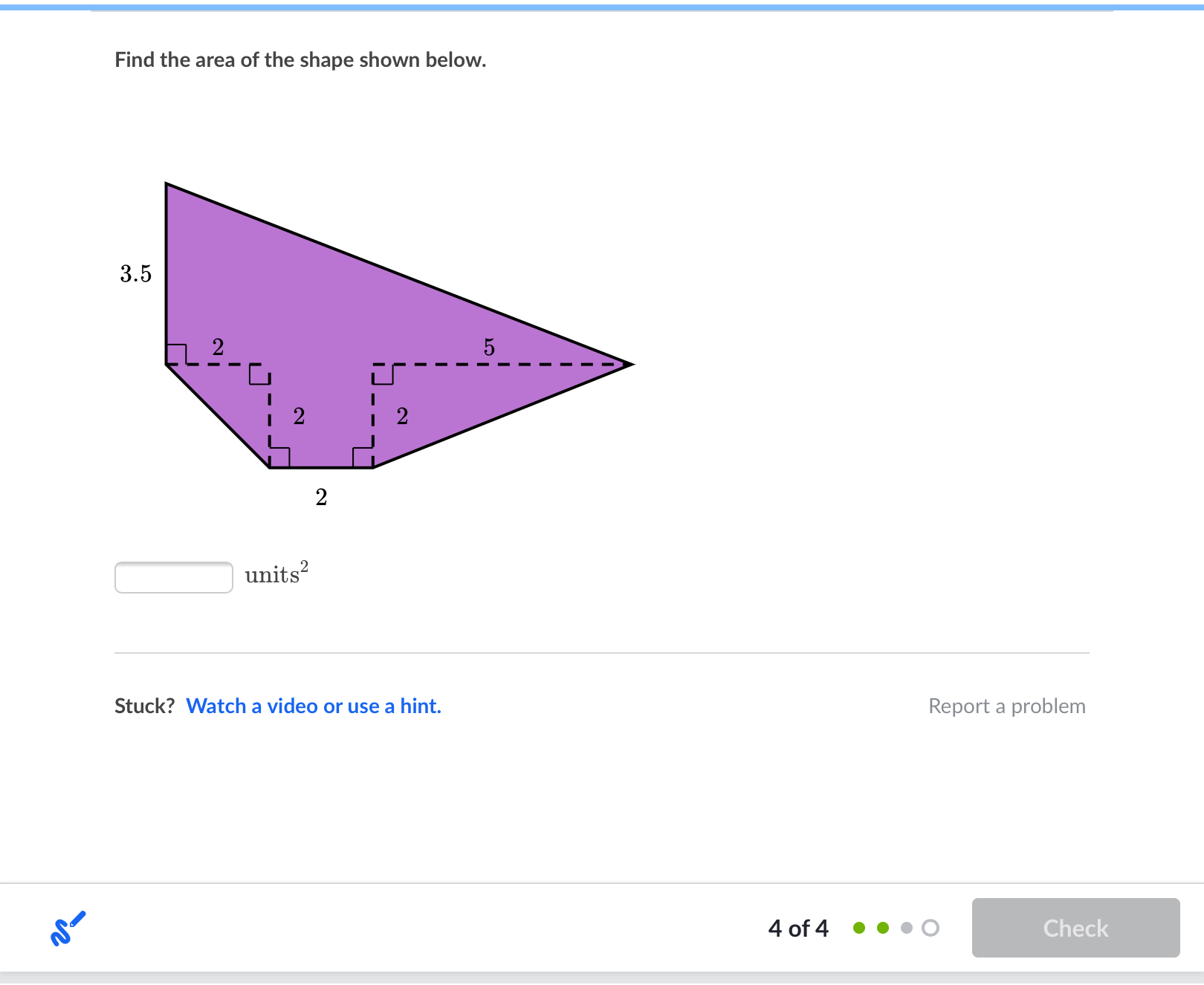 Answered: Find the area of the shape shown below.… | bartleby