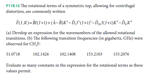 Answered P11b 10 The Rotational Terms Of A Bartleby