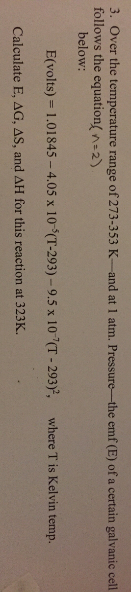 Answered 3 Over The Temperature Range Of Bartleby