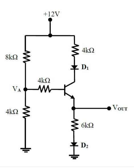 Answered: Given the circuit below with transistor… | bartleby