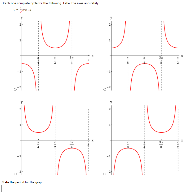 Answered: Graph one complete cycle for the… | bartleby