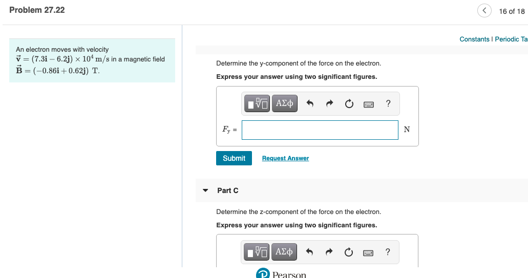 Answered Constants I Pe An Electron Moves With Bartleby