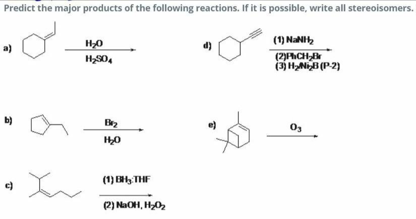 Answered Predict The Major Products Of The Bartleby