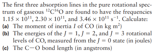 Answered The First Three Absorption Lines In The Bartleby